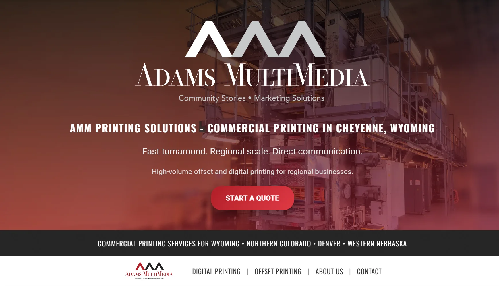 AMM Printing Cheyenne website